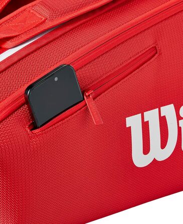 Сумка для тенісу Wilson Super Tour Red 2025 - для 2 ракеток, червоно-біла