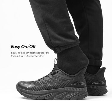 Чоловічі кросівки для бігу ALLSWIFIT: зручні, дихаючі та з неслизькою підошвою. Стильні спортивні кросівки для фітнесу, бігу та занять спортом. Білий колір (44.5 EU, Alles Schwarz)