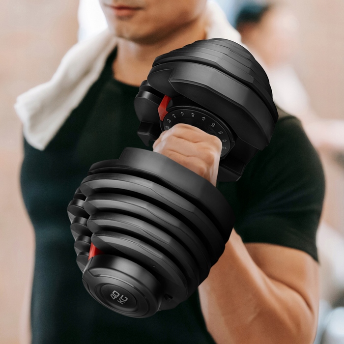 Регульовані чавунні гантелі 4FIZJO 1 x 40 кг