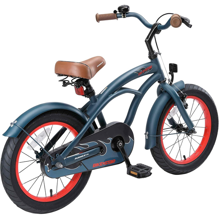 Дитяче велосипед BIKESTAR для хлопчиків 4-5 років | 16-дюймовий круїзний велосипед | Велосипед для дітей | Без ризику - протестуйте