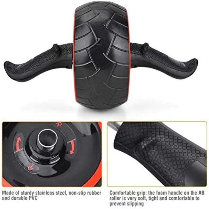 Колесо для пресу з наколінниками, широке, для тренування корпусу, фітнес, домашній спортзал