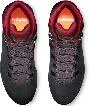 Жіночі трекінгові черевики Mammut Nova IV Mid LTH, 42 EU, чорний/червоний