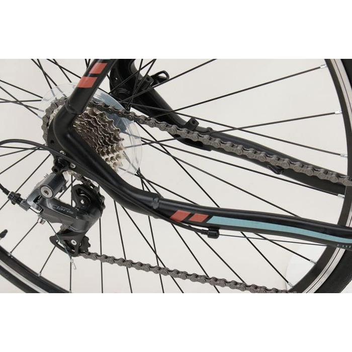 Велосипед Ragos Courier CX 28'' фітнес-грэвел алюмінієвий, 16-швидкісна ланцюгова трансмісія Claris, чорний