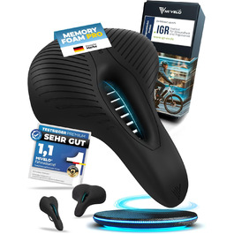 Велосипедне сідло MIVELO Comfort PRO з Memory Foam - дихаюче, для жінок та чоловіків, зручне та ергономічне. Ідеальне для комфортної їзди та трекінгу