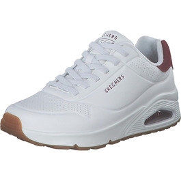 Чоловічі кросівки Skechers UNO Harry Kane AirSneaker, 43 EU, білий, Duraleather, замша Burgundy