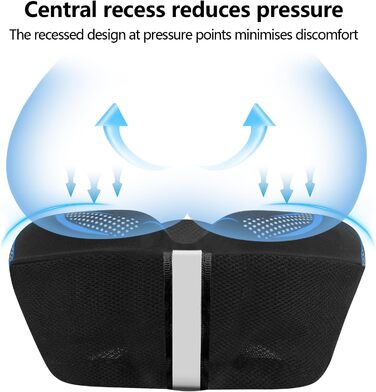 Подушка на сидіння велосипеда AUVSTAR з гелевою вставкою, дихаюча, преміум-якість, для гірського велосипеда, унісекс (Блакитний 02)