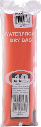 Водонепроникний мішок Cressi Dry Bag для дайвінгу, плавання, риболовлі, водних видів спорту та кемпінгу, оранжевий, 10 л