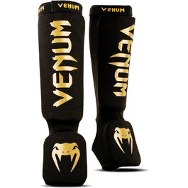 Захист гомілки та стопи Venum Art Uni Kontact XL, чорний/золотий