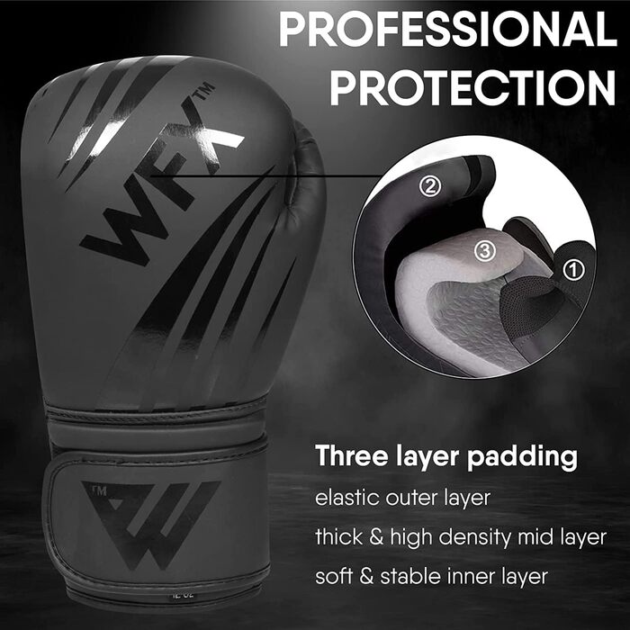 Професійні боксерські рукавички WFX зі шкіри для MMA, спарингу, кікбоксингу, мішка та муай тай