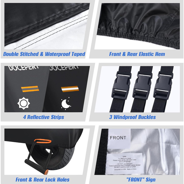 Водонепроникний мотоциклетний чохол Outdoor 420D Oxford для мотоциклів та скутерів (M 200x86x101cm)