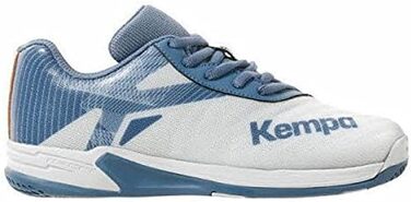 Дитячі гандбольні кросівки Kempa Wing 2.0 Junior - біло-сталево-блакитні (28 EU, вузька колодка)