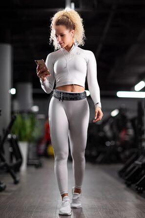 Поясна сумка Fitgriff для телефону - бігова сумка, спортивний пояс для фітнесу (M-L, камуфляж-чорний)