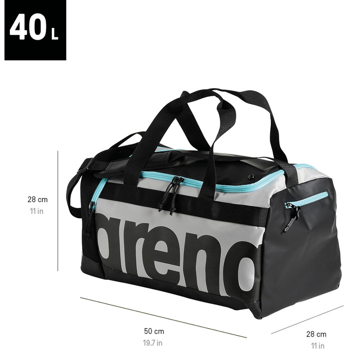 Унісекс спортивна сумка Arena Spiky III Duffle 40 л, сіро-синя