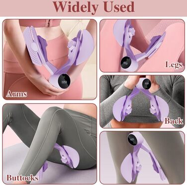 Тренування тазового дна Oberschenkel Trainer для жінок та чоловіків: пристрій для тренування м'язів стегон, тазу та ніг вдома. Violett