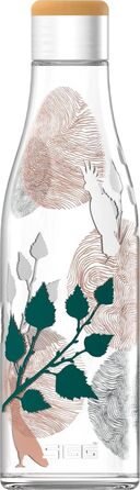 Пляшка для води SIGG Metis Sumatra 0.6 л, скляна, термостійка, без пластику та BPA, герметична, колекція One Tree Planted Birds