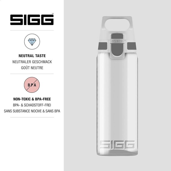 SIGG пляшка для води Tritan ONE, прозора, 0,6 л, для газованих напоїв, без BPA, легка, герметична, придатна для миття в посудомийці