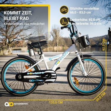 Дитячий велосипед Actionbikes 12/16/20 дюймів, V-гальма, для хлопчиків і дівчаток, з крилами, від 2 до 9 років
