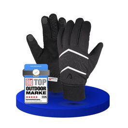 Велосипедні рукавички Alpensattel Polartherm: вітро- та водонепроникні, зимові для жінок та чоловіків, до -10°C, з функцією сенсорного екрану, S-XXL