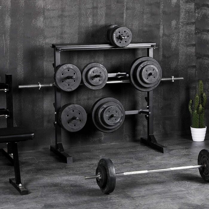 Стійка для гантелей Yaheetech, 3-рівнева, до 300 кг, сталева, 99,5x52x102,5 см