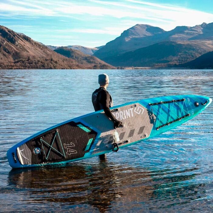 Bluefin SUP 14' Sprint Carbon - надувна карбонова дошка для сапсерфінгу, комплект весло та аксесуари
