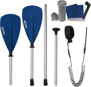 Надувна SUP-дошка ALPIDEX 320x76x15 см, комплект: весло, насос, плавці, ремінь, ремкомплект, сумка, до 200 кг