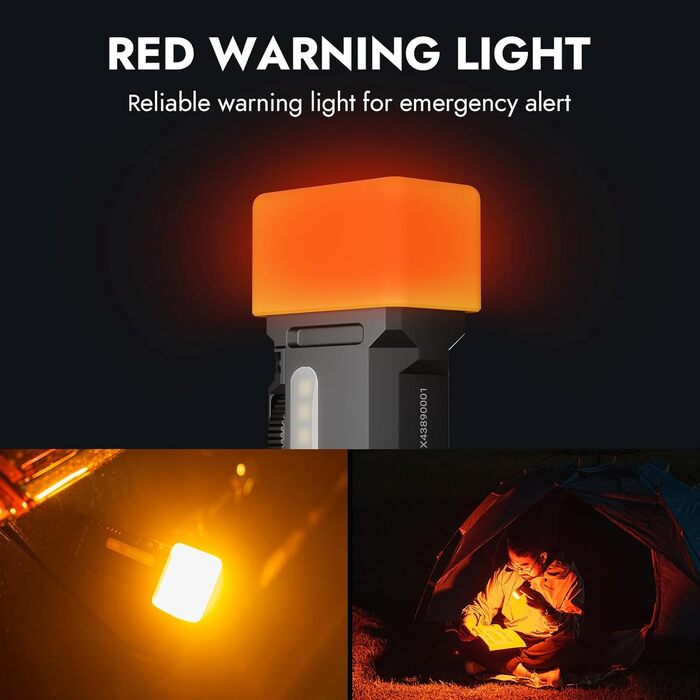 WUBEN X4 Mini LED ліхтарик з RGB підсвічуванням, 1500 люменів, IP68, тактичний, для кемпінгу та надзвичайних ситуацій (Помаранчевий)