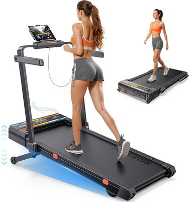 Бігова доріжка для дому Laufband з нахилом 0-15%, 3.0HP, складна, з динаміками, до 136 кг, розмір 137x72x13 см