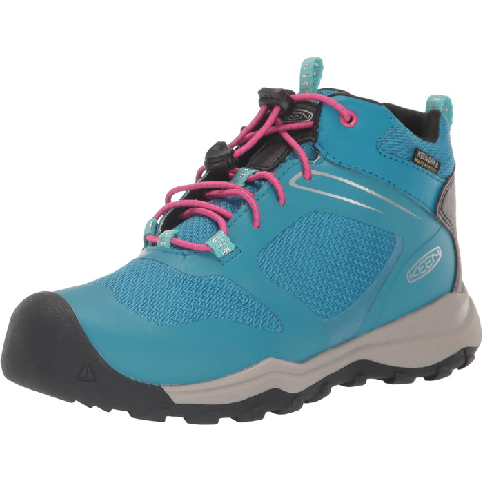 KEEN Wanduro Mid - Водонепроникні дитячі черевики для хайкінгу, Fjord Blue/Fuchsia/Purple, 38 EU