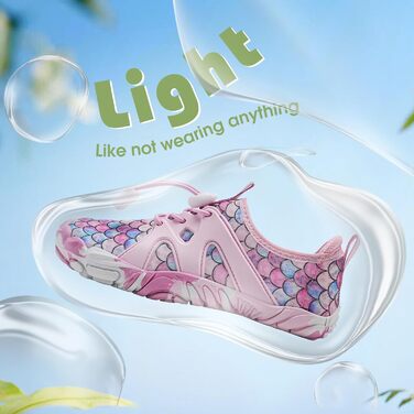 Дитячі шльопанці IceUnicorn для плавання та прогулянок: дихаючі, підошва без шкарпеток, рожеві (35 EU)