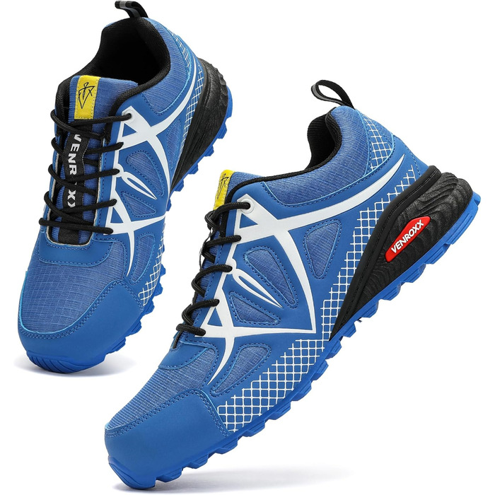 Чоловічі трекінгові кросівки для трейлраннінгу. Легкі, дихаючі, з антиковзкою підошвою. Розміри 39-48, колір блакитний.