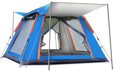 Намет туристичний Ergocar 3-4 особи, водонепроникний, легкий, Pop-Up, для кемпінгу та відпочинку на природі, зелений