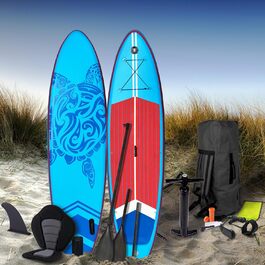 Надувна SUP-дошка BRAST SUPER Set 320x81x15 см з аксесуарами (помпа, весло, рюкзак, ремінь), гарантія 5 років, синій, зелений, червоний, бірюзовий