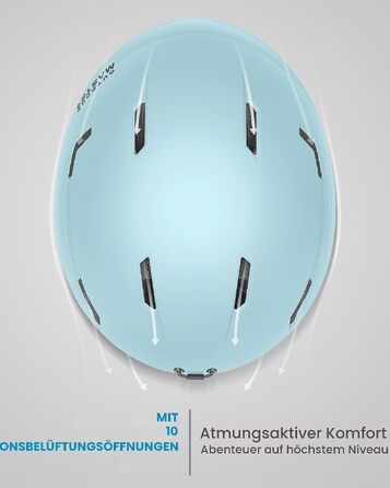 Шолом для лиж та сноуборду OutdoorMaster з OTG-маскою для дорослих, Matte Minze, розмір L (58-61 см)