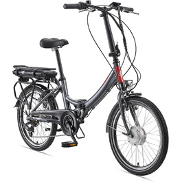 Електровелосипед складаний TELEFUNKEN, алюмінієвий, 250 Вт, Shimano, 36V акумулятор, LED-дисплей, 20 дюймів