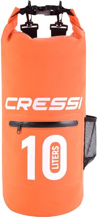 Водонепроникний мішок Cressi Dry Bag для дайвінгу, плавання, риболовлі, водних видів спорту та кемпінгу, оранжевий, 10 л