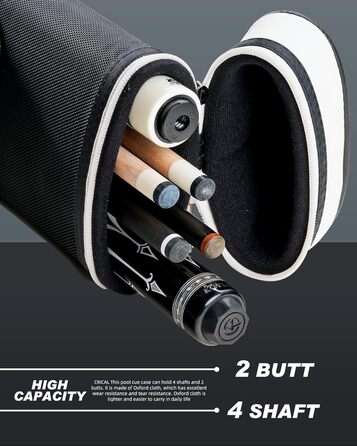 Кейс для більярдних київ CRICAL 2x4: для 2 київ-баттів та 4 київ-шафтів, з жорстким корпусом, аксесуари для більярду