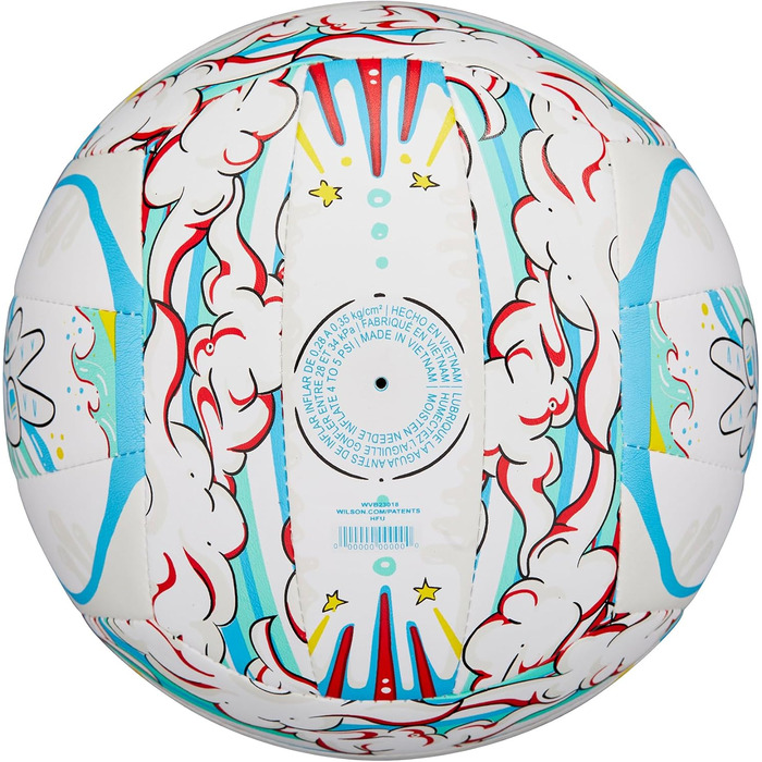 Футбольний м'яч Wilson Graffiti Peace VB New, білий/блакитний