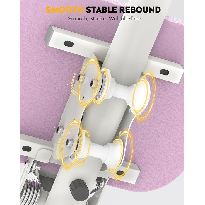 Тренажер для пресу GuuG: компактний складний фітнес-тренажер для дому, фітнес-обладнання для пресу, абдомінальна машина, для чоловіків та жінок, фіолетовий