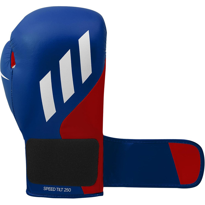 Боксерські рукавички Adidas Speed Tilt 250 - з технологією TILT, чорно-білі (10 oz, синьо-червоні)