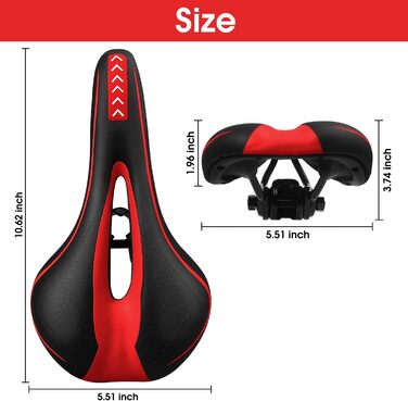 Зручний чоловічий велосипедний сідло з гелевою подушкою: ергономічний дизайн для комфортної їзди на будь-якому велосипеді (Rennrad, MTB, Trekking Bike)