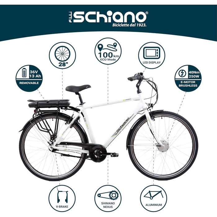 Електровелосипед F.lli Schiano E-Moon 28