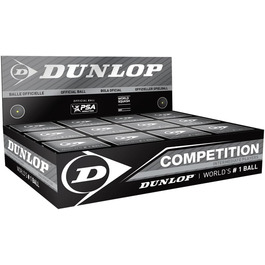 М'ячі для сквошу Dunlop Competition жовті, для початківців і досвідчених, 12 шт.