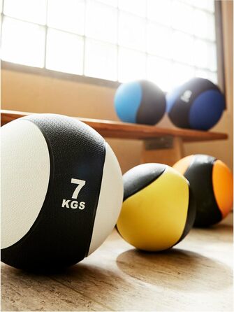 Медичний м'яч GORILLA SPORTS® для фітнесу, 1-10 кг, з гумовою поверхнею, для силових тренувань, Slam Ball, вага: 1-10 кг