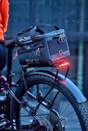 Велосипедна сумка SKS GERMANY Infinity TOPBAG на багажник, водонепроникна, знімний плечовий ремінь, MIK-сумісна, 7 л, чорна