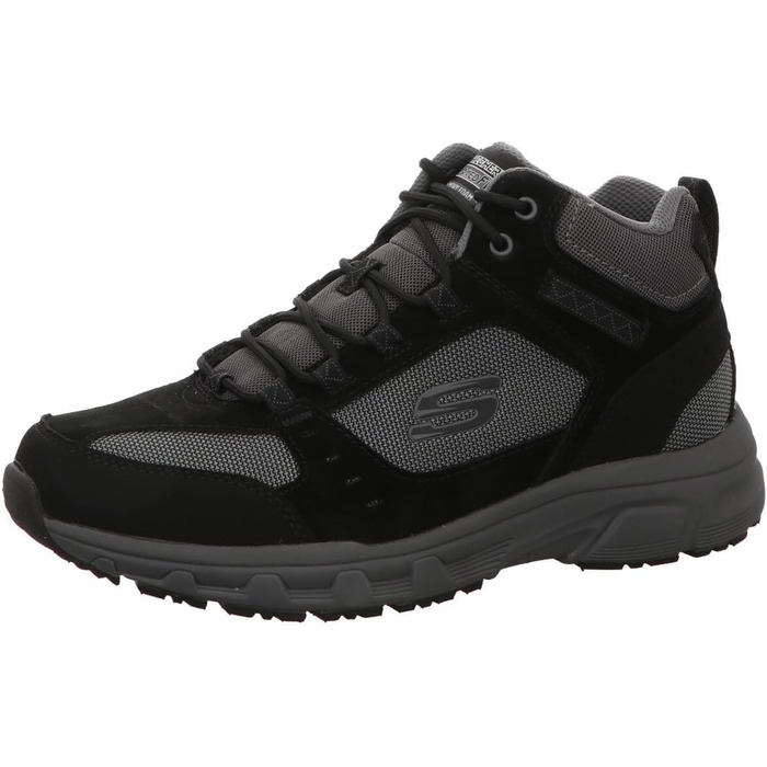 Чоловічі черевики Skechers Oak Canyon Ironhide, 43 EU, чорний замш, сітка, шкіра, сірий декор