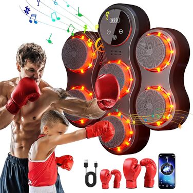 Музична боксерська машина з 9 режимами швидкості та лічильником, для дорослих та дітей, для фітнесу та зняття стресу