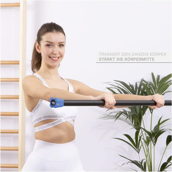 Спортивна штанга Sport-Tec 1-10 кг, гантельна, довга, стійка для зберігання, 9 кг, синя