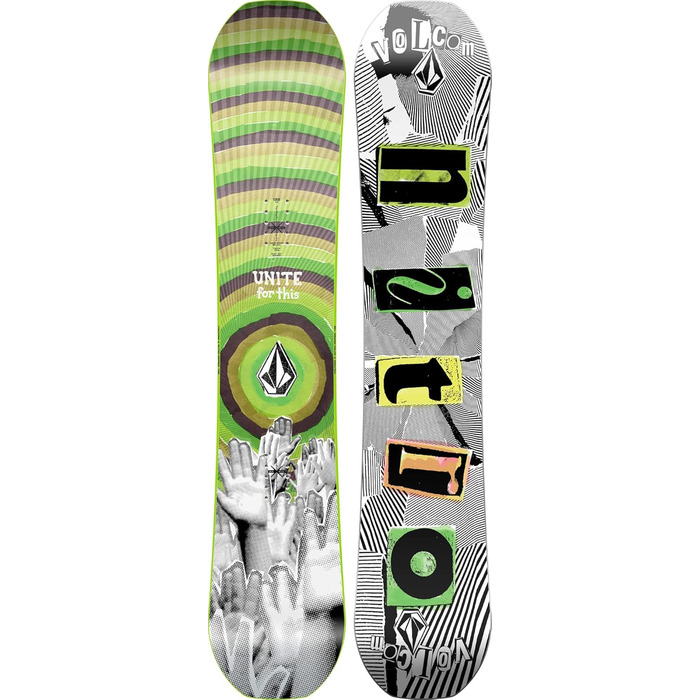 Сноуборд Nitro Ripper Youth x Volcom 132 см, різнокольоровий, для підлітків, універсальний, твин-тип, фристайл, 2023