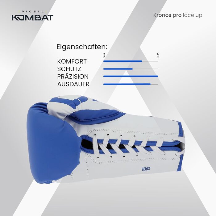 Боксерські рукавички PICSIL Kombat Kronos Pro Lace Up для Муай Тай, ММА, кікбоксингу, універсальні тренувальні