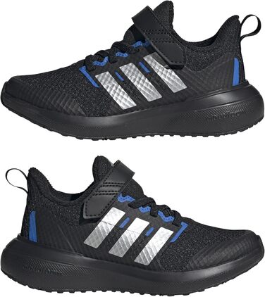 Дитячі кросівки adidas Fortarun 2.0 - чорний, сріблястий, royal blue (28.5 EU)